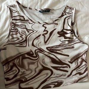 Brown marble tank